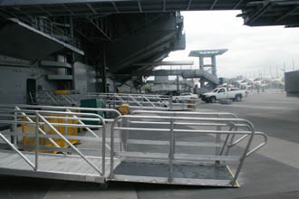 Intrepid Museum gangway side view