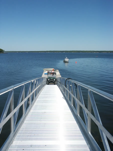 heavy duty 80' aluminum gangway.