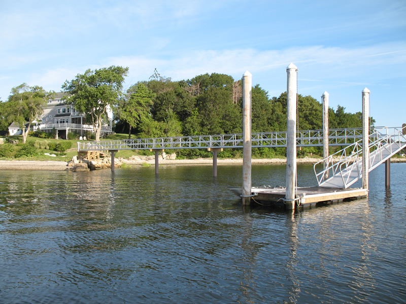 The total length of the pier is 110 feet with a 30 foot aluminum gangway.