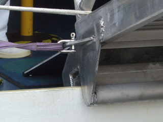 detail of ship's hinge